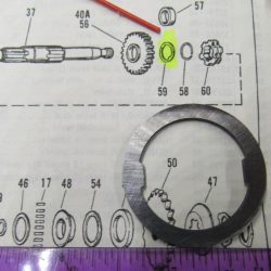 Harley Big Twin 4 Speed Transmission Mainshaft 3rd Gear Washer. *.010 Oversize*. 1937-84. P/N 35365-92
