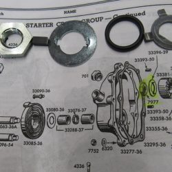Harley Big Twin 4 Speed Transmission Kicker Shaft & Mainshaft Lock Tab & Nut Kit. 1937-84