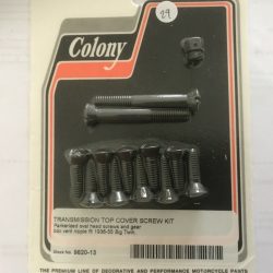 Harley Panhead Transmission Top Cover Screw Kit  1936-55. *PARKERIZED*