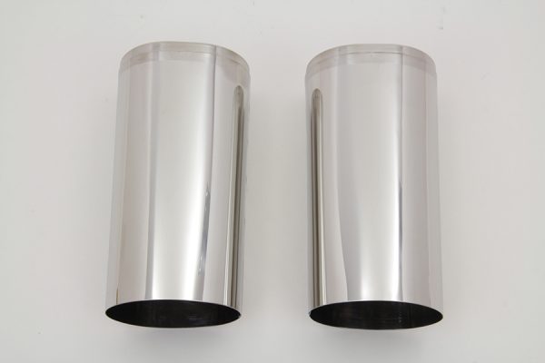 Harley Panhead, Shovelhead Fork Slider Cover Set *Stainless Steel* 1949-84. P/N 45964-49 - Image 2