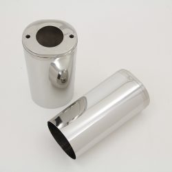 Harley Panhead, Shovelhead Fork Slider Cover Set *Stainless Steel* 1949-84. P/N 45964-49