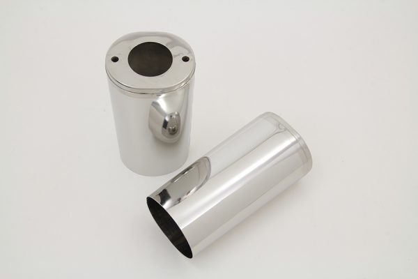 Harley Panhead, Shovelhead Fork Slider Cover Set *Stainless Steel* 1949-84. P/N 45964-49