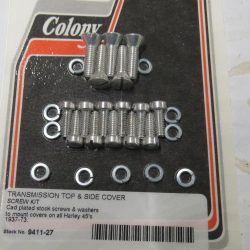 Harley 45 Flathead, Servi-car Transmission Top & Side Cover Screw Kit. 1937-73.