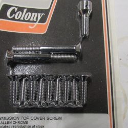 Harley Shovelhead Transmission Top Cover Screw Kit  1965-78. Allen Head *CHROME*