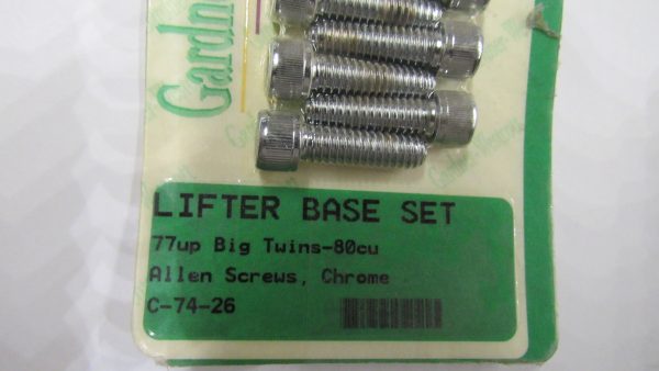 Harley Shovelhead, Evolution Chrome Allen Head Lifter Base Screws. 1977-UP?? - Image 2
