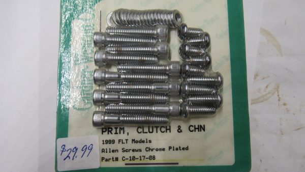 Harley Twin-Cam FLT Primary Cover Chrome Allen Head Screw Kit. 1999-UP? - Image 2