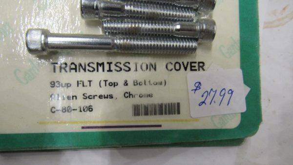 Harley Evolution, Twin-Cam FLT Chrome Transmission Top & Bottom Cover Chrome Allen Screw Kit. 1993-UP?? - Image 3