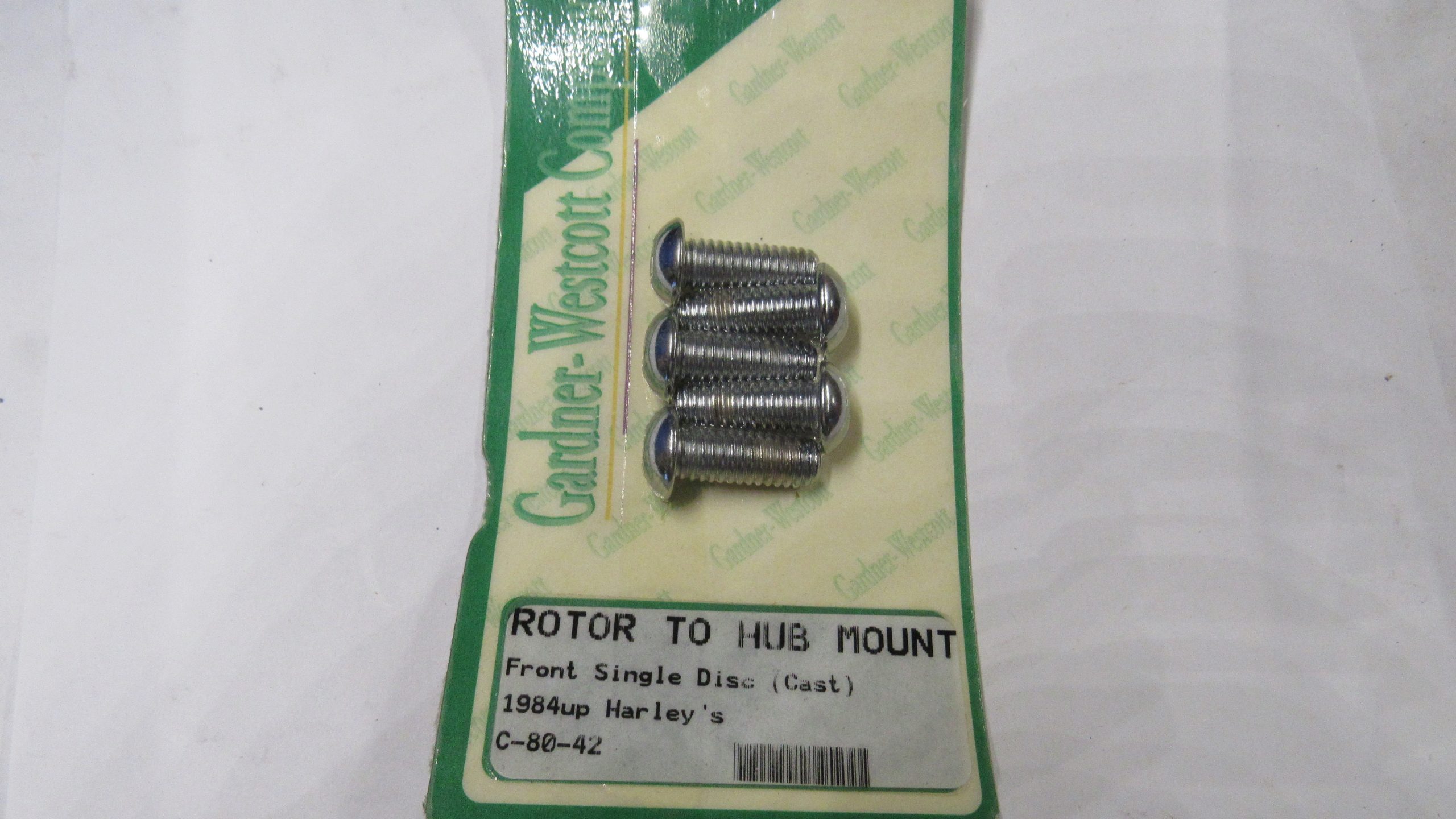 Harley Softails, Sportsters Chrome Front Disk Brake Rotor Bolts. 1984-UP?? *Cast Wheels*