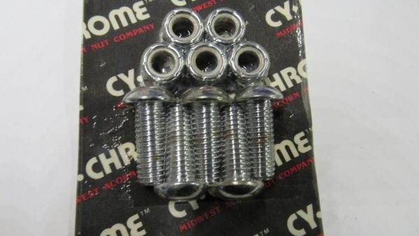 Harley Evolution FXST, FXWG Chrome Allen Head Front Disc Brake Rotor To Hub. Single Spoke Wheel. 1984-91