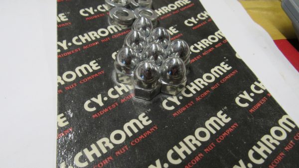 Harley Sportster Chrome Acorn Cylinder Base Nuts. 1957-85
