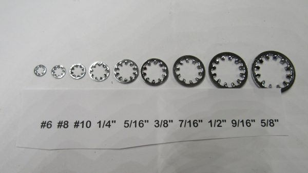Chrome Internal Tooth Lockwashers. #6-5/8"