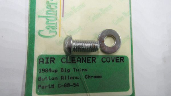 Harley Evolution, Twin-Cam Air Cleaner Chrome Button Head Screw & Washer.  1984-UP??