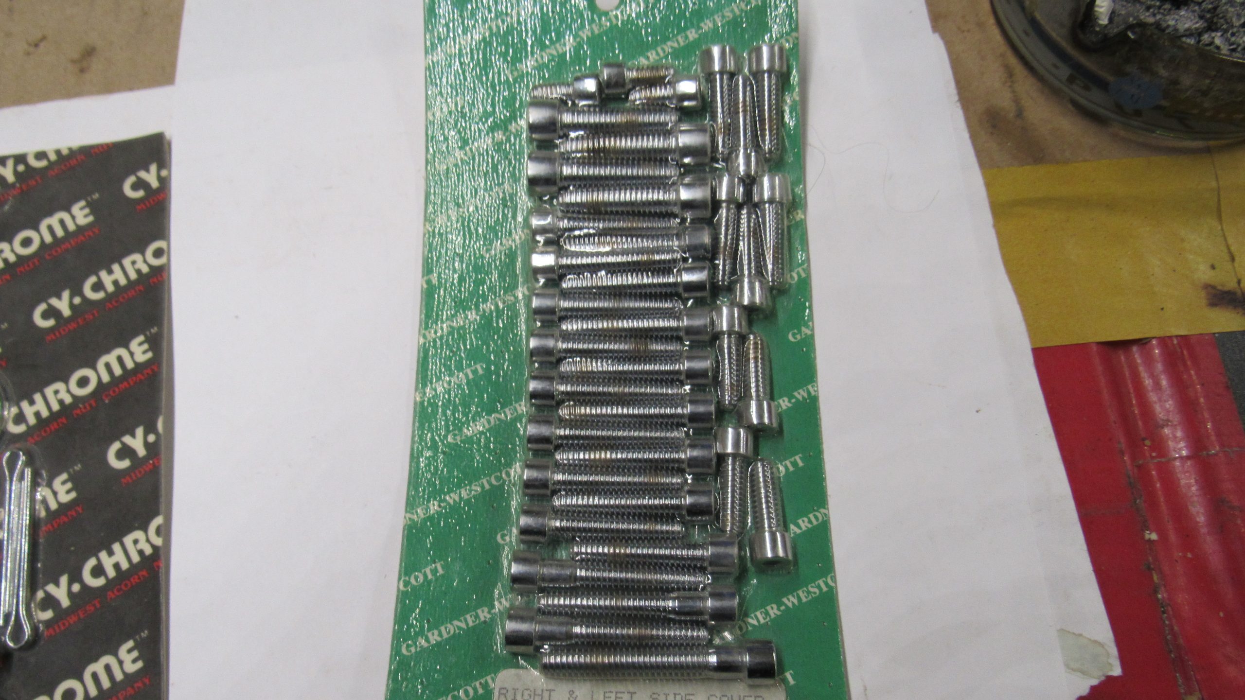 Harley Shovelhead, FXR, FLT Chrome Allen Head Primary Cover Screw Kit. 1980-84