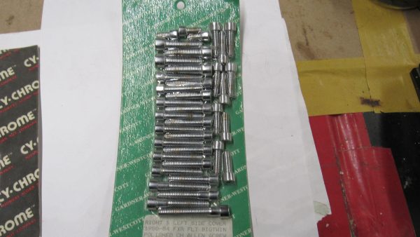 Harley Shovelhead, FXR, FLT Chrome Allen Head Primary Cover Screw Kit. 1980-84 - Image 4
