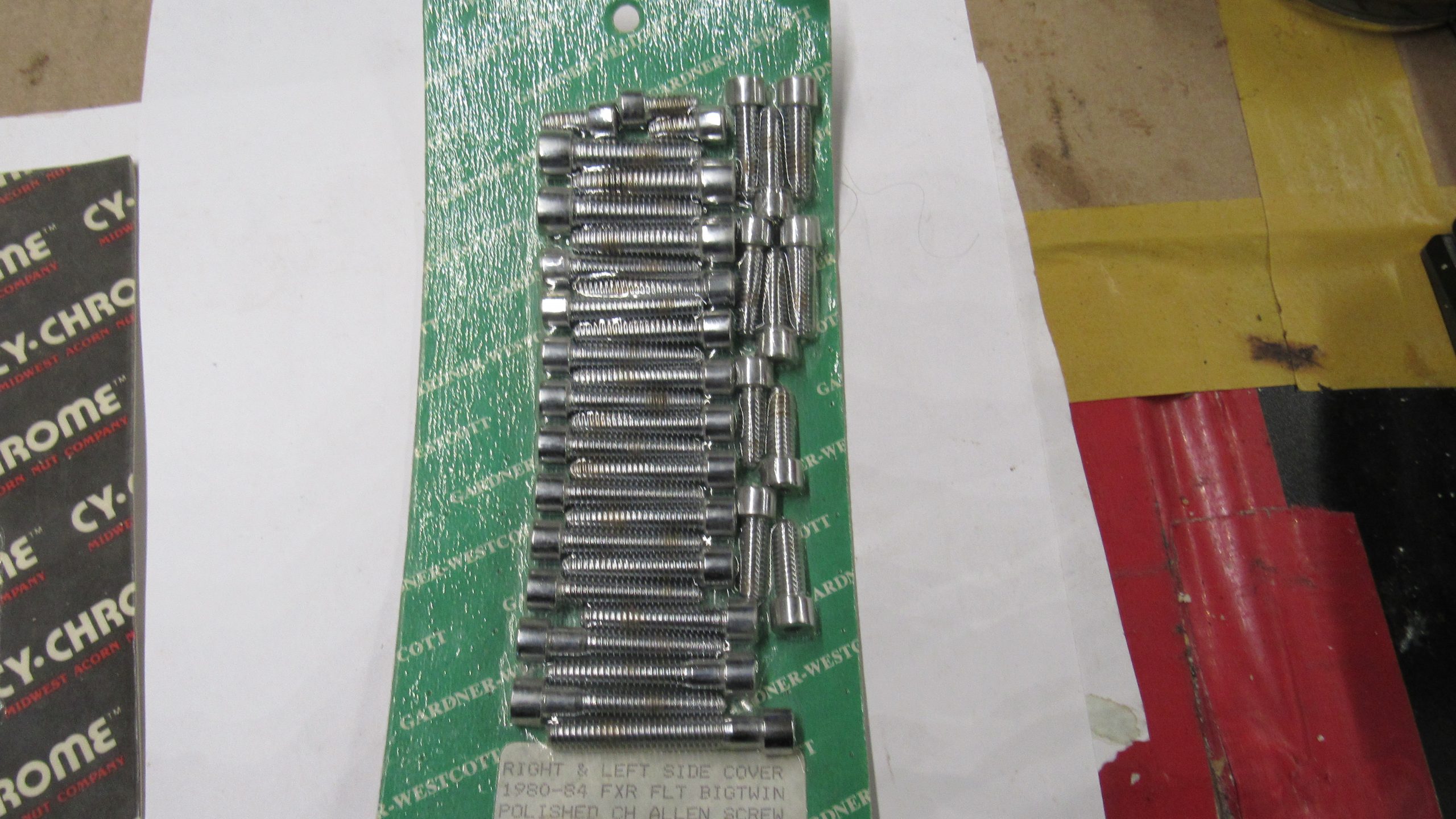 Harley Shovelhead, FXR, FLT Chrome Allen Head Primary Cover Screw Kit. 1980-84 - Image 4