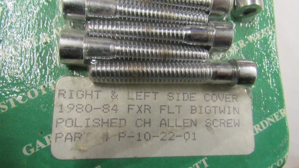 Harley Shovelhead, FXR, FLT Chrome Allen Head Primary Cover Screw Kit. 1980-84 - Image 3
