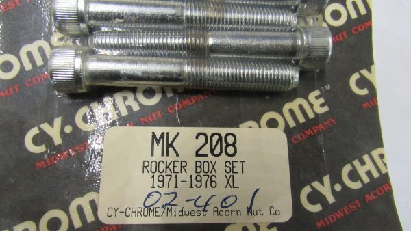 Harley Sportster Chrome Allen Head Rocker Box Screw Set.. 1971-76 - Image 2