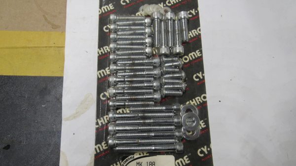 Harley Evolution FXR, FLT Chrome Allen Head Primary, Cam Cover Set. 1987-91
