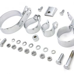 Harley Knucklehead, Panhead Chrome Exhaust System Clamp Kit. 1941-57