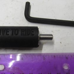 Universal Chrome Shifter Peg with Heavy Rubber **LIVE TO RIDE**