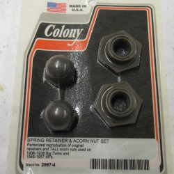 Harley,Knuckle,Pan,Flathead Springer Fork Rod Nut Kit. 1936-52. P/N 45647-30 & 45648-36