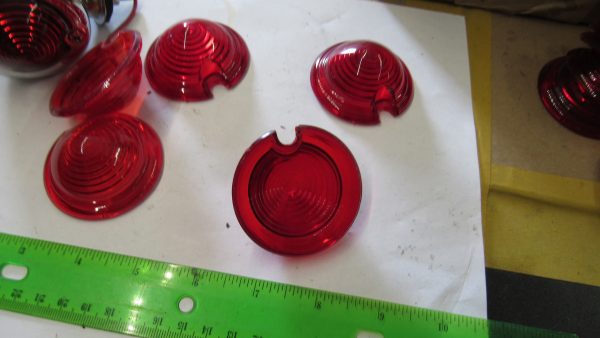 Harley Panhead Guide DH-49 Bullet Marker Light Lamp Lens *RED* - Image 3