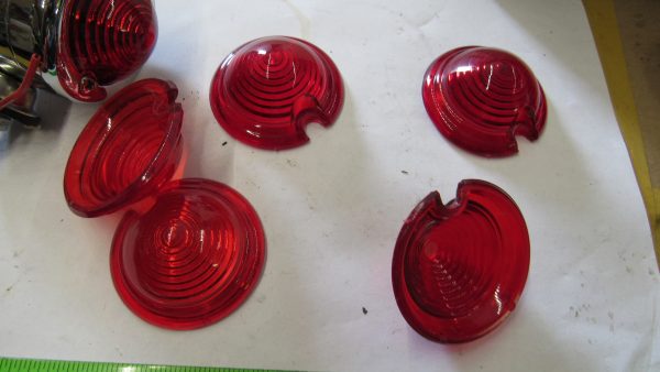 Harley Panhead Guide DH-49 Bullet Marker Light Lamp Lens *RED* - Image 2