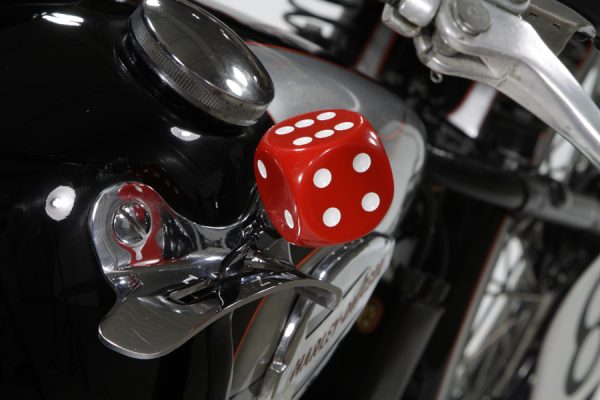 Harley Knucklehead,45 Flathead,Panhead RED Dice Style Shifter Knob - Image 2