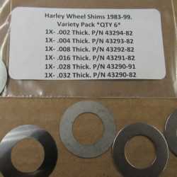 Harley Evolution Wheel Shims-Spacers. 1983-99 *Variety Pack QTY 6*