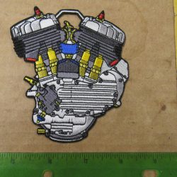 Harley,Indian,Customs, Vintage Style " Harley 45 Flathead Motor " Motorcycle Jacket Patch