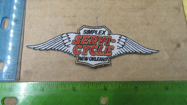 Harley,Indian,Customs, Vintage Style " SIMPLEX SERVI-CYCLE " Motorcycle Jacket Patch