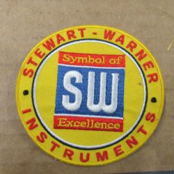 Harley,Indian,Customs, Vintage Style " STEWART-WARNER INSTRUMENTS " Motorcycle Jacket Patch