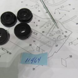 Harley Evolution, Twin-Cam Hard Saddlebag Rubber Isolator Grommets . 1994-2013. P/N 11464