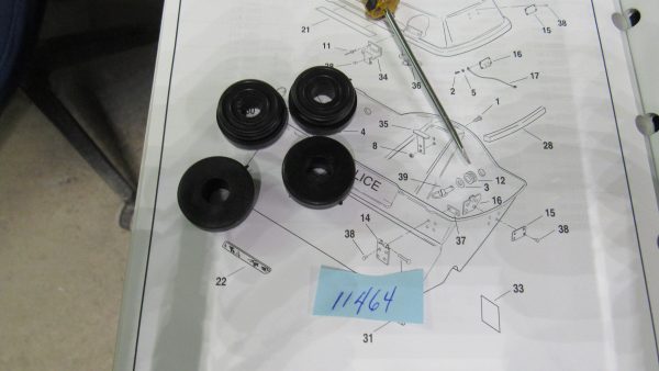 Harley Evolution, Twin-Cam Hard Saddlebag Rubber Isolator Grommets . 1994-2013. P/N 11464 - Image 2