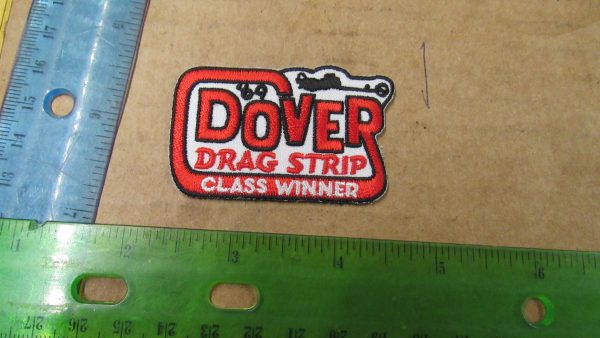 Harley,Indian, Vintage Style " Dover Drag Strip " Motorcycle Jacket Patch