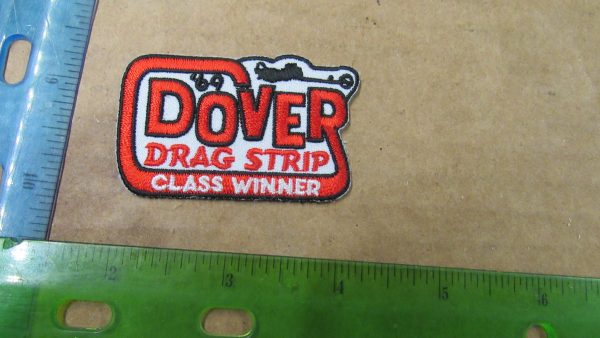 Harley,Indian, Vintage Style " Dover Drag Strip " Motorcycle Jacket Patch - Image 2