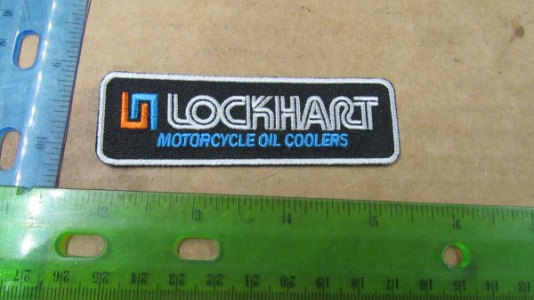Harley,Indian, Vintage Style " LOCKHART OIL COOLERS " Motorcycle Jacket Patch - Image 2