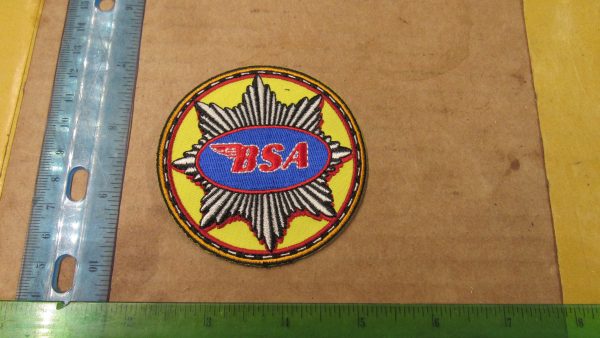 Harley,Indian, Vintage Style " BSA " Motorcycle Jacket Patch - Image 2