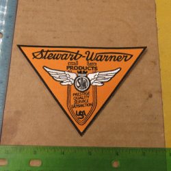 Harley,Indian, Vintage Style " Steward- Warner " Motorcycle Jacket Patch