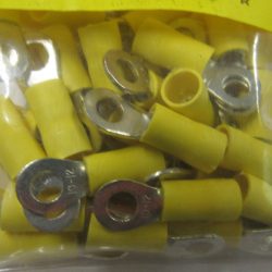Ring Terminal. Yellow Insulated. Ring Size #10  Wire Size 10-12.  P/N 9866