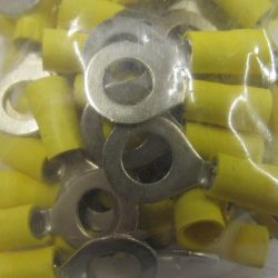 Ring Terminal. Yellow Insulated. Ring Size 5/16"  Wire Size 10-12. P/N 9868
