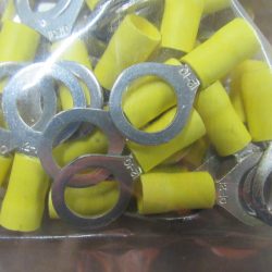 Ring Terminal. Yellow Insulated. Ring Size 3/8"  Wire Size 10-12. P/N 9869