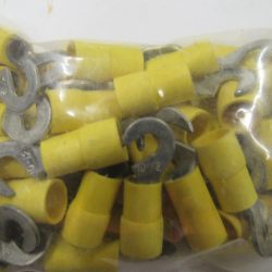 Hook Terminal. Yellow Insulated. Hook Size # 6.  Wire Size 10-12.