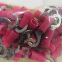 Hook Terminal. Red Insulated. Hook Size # 10.  Wire Size 18-22