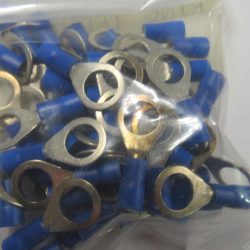 Ring Terminal. Blue Insulated. Ring Size 5/16".  Wire Size 14-16. P/N 9864
