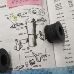 Harley Knucklehead, Flathead Springer Fork Shock Studs Rubber Bushing.. 1945-57. P/N 54216-45