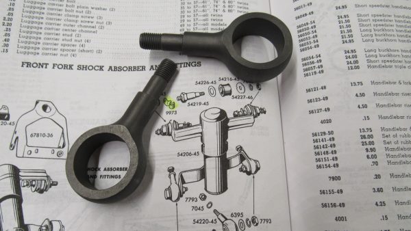 Harley Knucklehead, Flathead Springer Fork Lower Shock Mounting Stud. 1945-57. P/N 54220-45 - Image 6