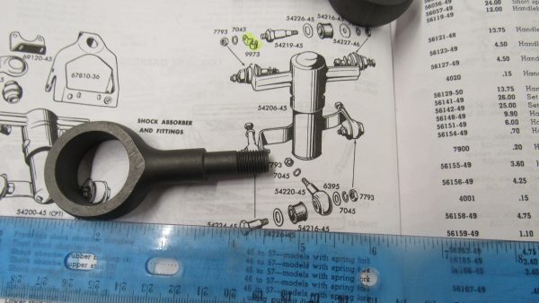 Harley Knucklehead, Flathead Springer Fork Lower Shock Mounting Stud. 1945-57. P/N 54220-45 - Image 2