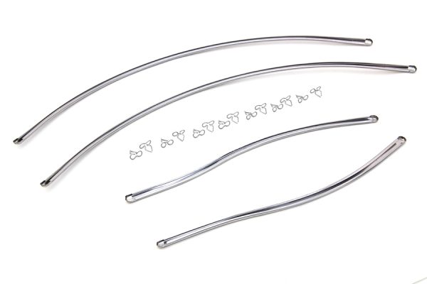 Harley Knucklehead,WL,UL Stainless Steel Rear Fender Trim Set. 1939-48. P/N 59882-39 - Image 3