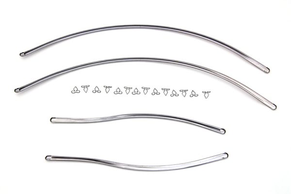 Harley Knucklehead,WL,UL Stainless Steel Rear Fender Trim Set. 1939-48. P/N 59882-39 - Image 2